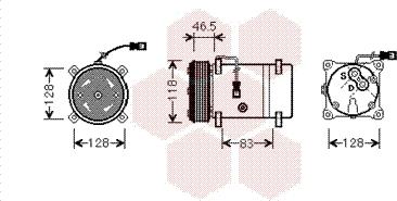 Van Wezel 0900K158 - Kompressori, ilmastointilaite inparts.fi