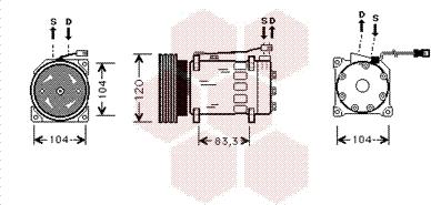 Van Wezel 0900K175 - Kompressori, ilmastointilaite inparts.fi