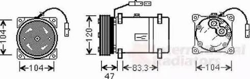 Van Wezel 0900K178 - Kompressori, ilmastointilaite inparts.fi