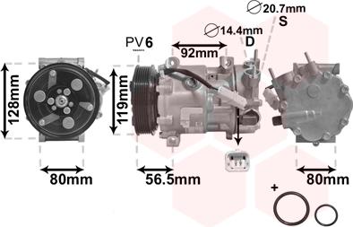 Van Wezel 0900K242 - Kompressori, ilmastointilaite inparts.fi