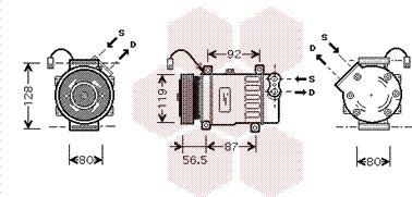 Van Wezel 0900K207 - Kompressori, ilmastointilaite inparts.fi