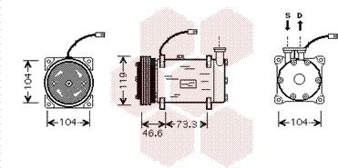 Van Wezel 0900K215 - Kompressori, ilmastointilaite inparts.fi