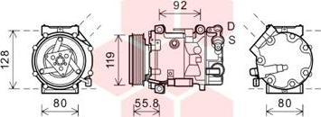 Van Wezel 0900K282 - Kompressori, ilmastointilaite inparts.fi