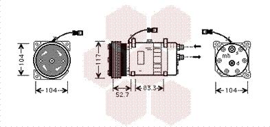 Van Wezel 0900K222 - Kompressori, ilmastointilaite inparts.fi