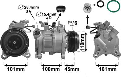 Van Wezel 0600K499 - Kompressori, ilmastointilaite inparts.fi