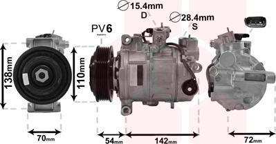 Van Wezel 0600K495 - Kompressori, ilmastointilaite inparts.fi