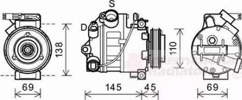 Van Wezel 0600K444 - Kompressori, ilmastointilaite inparts.fi