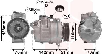 Van Wezel 0600K417 - Kompressori, ilmastointilaite inparts.fi