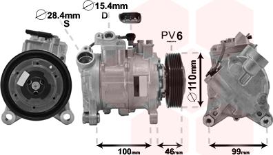 Van Wezel 0600K489 - Kompressori, ilmastointilaite inparts.fi