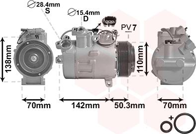 Van Wezel 0600K428 - Kompressori, ilmastointilaite inparts.fi