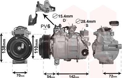 Van Wezel 0600K551 - Kompressori, ilmastointilaite inparts.fi