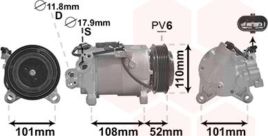 Van Wezel 0600K567 - Kompressori, ilmastointilaite inparts.fi