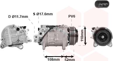 Van Wezel 0600K601 - Kompressori, ilmastointilaite inparts.fi