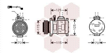 Van Wezel 0600K066 - Kompressori, ilmastointilaite inparts.fi