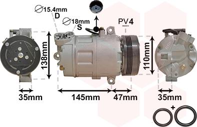 Van Wezel 0600K395 - Kompressori, ilmastointilaite inparts.fi