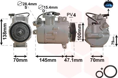 Van Wezel 0600K306 - Kompressori, ilmastointilaite inparts.fi