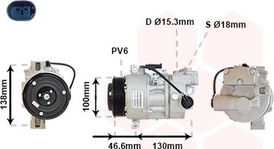 Van Wezel 0600K319 - Kompressori, ilmastointilaite inparts.fi