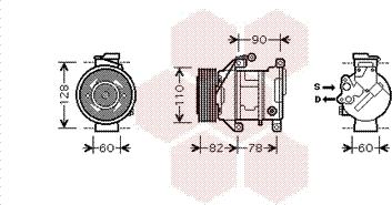 Van Wezel 0600K316 - Kompressori, ilmastointilaite inparts.fi