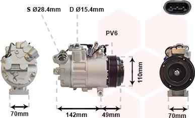 Van Wezel 0600K387 - Kompressori, ilmastointilaite inparts.fi