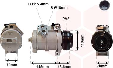 Van Wezel 0600K334 - Kompressori, ilmastointilaite inparts.fi