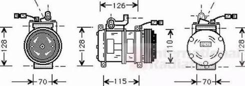 Van Wezel 0600K231 - Kompressori, ilmastointilaite inparts.fi