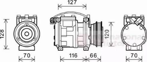 Van Wezel 0600K232 - Kompressori, ilmastointilaite inparts.fi