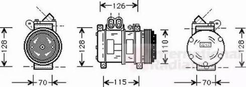 Van Wezel 0600K229 - Kompressori, ilmastointilaite inparts.fi