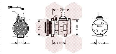 Van Wezel 0600K228 - Kompressori, ilmastointilaite inparts.fi