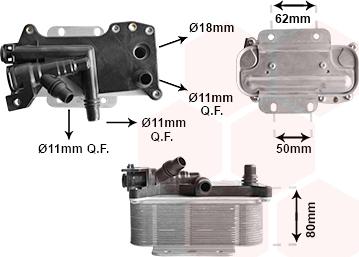 Van Wezel 06013709 - Öljynjäähdytin, autom. vaihteisto inparts.fi