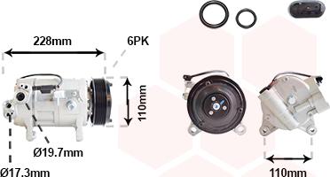 Van Wezel 0601K716 - Kompressori, ilmastointilaite inparts.fi