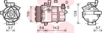 Van Wezel 0100K127 - Kompressori, ilmastointilaite inparts.fi