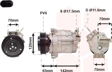 Van Wezel 0800K063 - Kompressori, ilmastointilaite inparts.fi