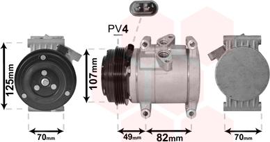 Van Wezel 0800K039 - Kompressori, ilmastointilaite inparts.fi