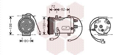 Van Wezel 0300K003 - Kompressori, ilmastointilaite inparts.fi