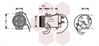 Van Wezel 0300K029 - Kompressori, ilmastointilaite inparts.fi