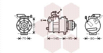 Van Wezel 0300K180 - Kompressori, ilmastointilaite inparts.fi