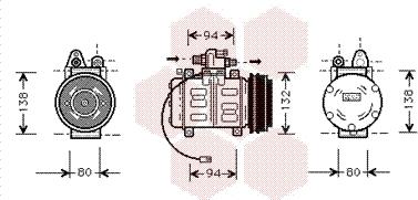 Van Wezel 0300K180 - Kompressori, ilmastointilaite inparts.fi