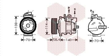 Van Wezel 0300K266 - Kompressori, ilmastointilaite inparts.fi