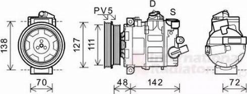 Van Wezel 0300K359 - Kompressori, ilmastointilaite inparts.fi