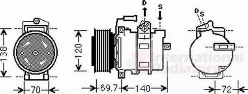 Van Wezel 0300K312 - Kompressori, ilmastointilaite inparts.fi