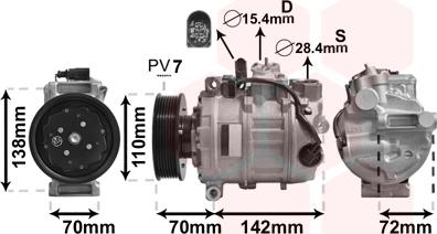 Van Wezel 0300K381 - Kompressori, ilmastointilaite inparts.fi