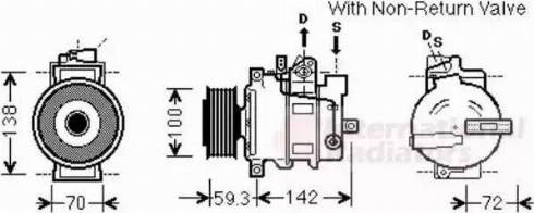 Van Wezel 0300K334 - Kompressori, ilmastointilaite inparts.fi