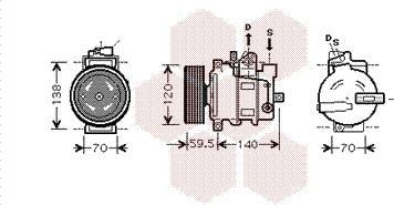 Van Wezel 0300K284 - Kompressori, ilmastointilaite inparts.fi