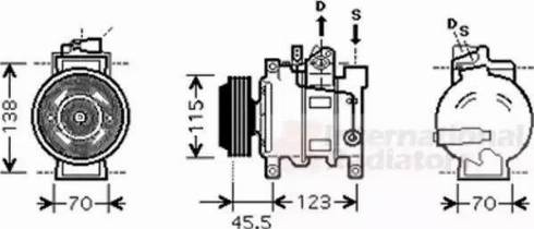 Van Wezel 0300K281 - Kompressori, ilmastointilaite inparts.fi