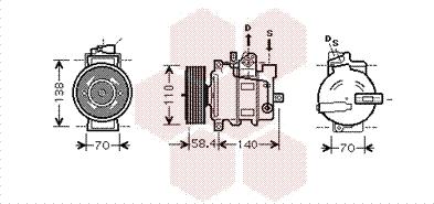 Van Wezel 0300K274 - Kompressori, ilmastointilaite inparts.fi