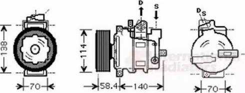 Van Wezel 0300K277 - Kompressori, ilmastointilaite inparts.fi