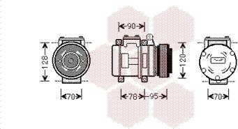 Van Wezel 0200K028 - Kompressori, ilmastointilaite inparts.fi