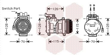 Van Wezel 0200K027 - Kompressori, ilmastointilaite inparts.fi