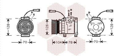 Van Wezel 0200K168 - Kompressori, ilmastointilaite inparts.fi