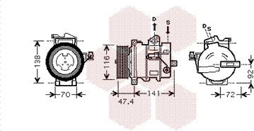 Van Wezel 0200K188 - Kompressori, ilmastointilaite inparts.fi